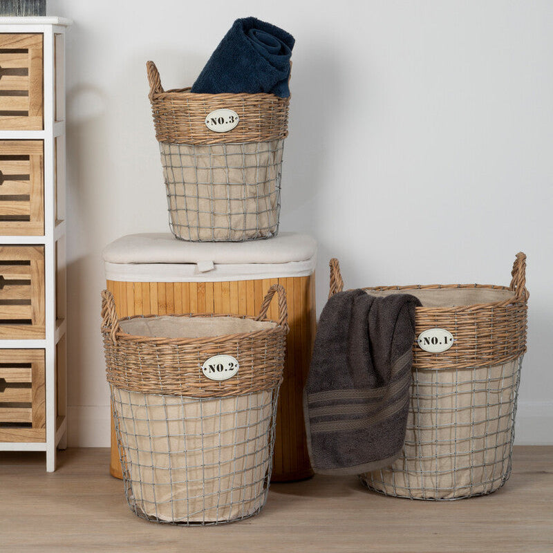 Lida Set Of Three Round Laundry Baskets - image 3