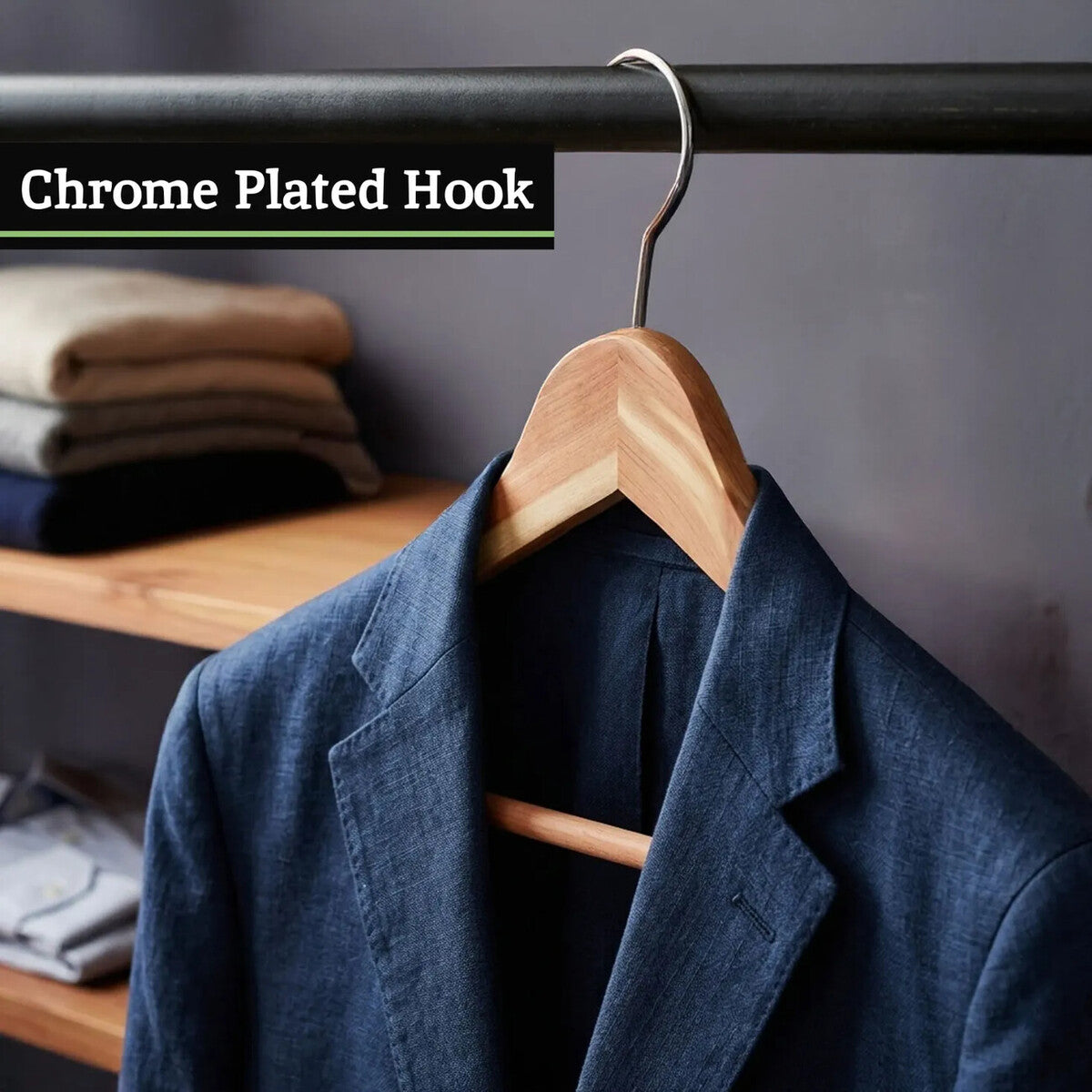 The Dandy Sparrow Cedar Wood Trouser Rail Clothes Hanger