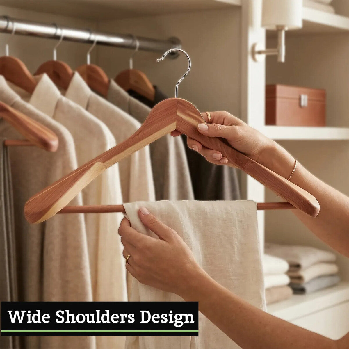 The Dandy Sparrow Cedar Wood Trouser Rail Clothes Hanger