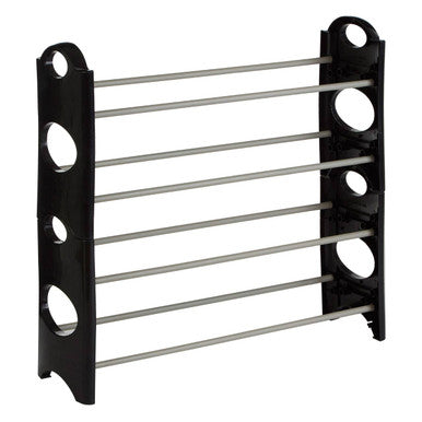 Tavia Black And Grey 4 Tier Shoe Rack - image 1