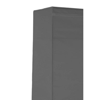 Dara Grey Fabric Wardrobe With Shelf