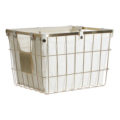 Harga Large Gold Finish Iron Wire Storage Basket