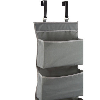 Grey Polyester Over Door Hanging Organiser