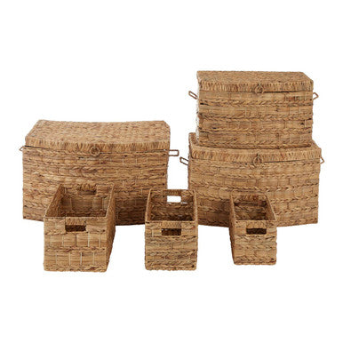 Lidi Set Of Six Water Hyacinth Storage Baskets - image 1