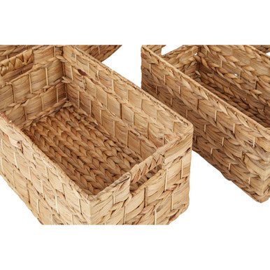 Lidi Set Of Six Water Hyacinth Storage Baskets.