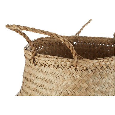 Gold Sequin Medium Seagrass Basket