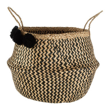 Lidi Pom Pom Seagrass Basket - image 1