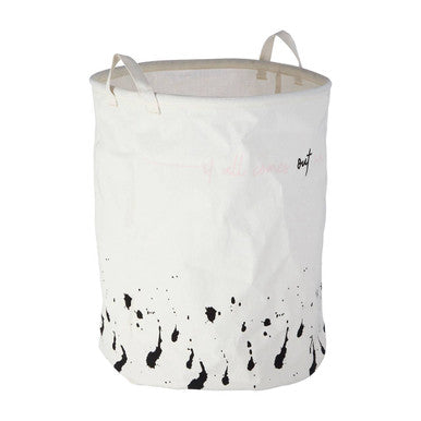 Speckled Fabric Laundry Basket