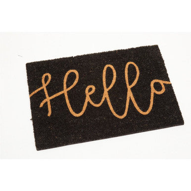 Filta Hello Black Coir Doormat
