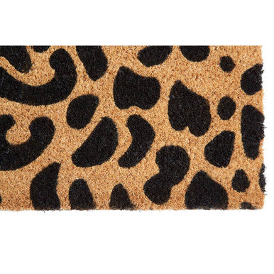 Leopard Print Coir Doormat