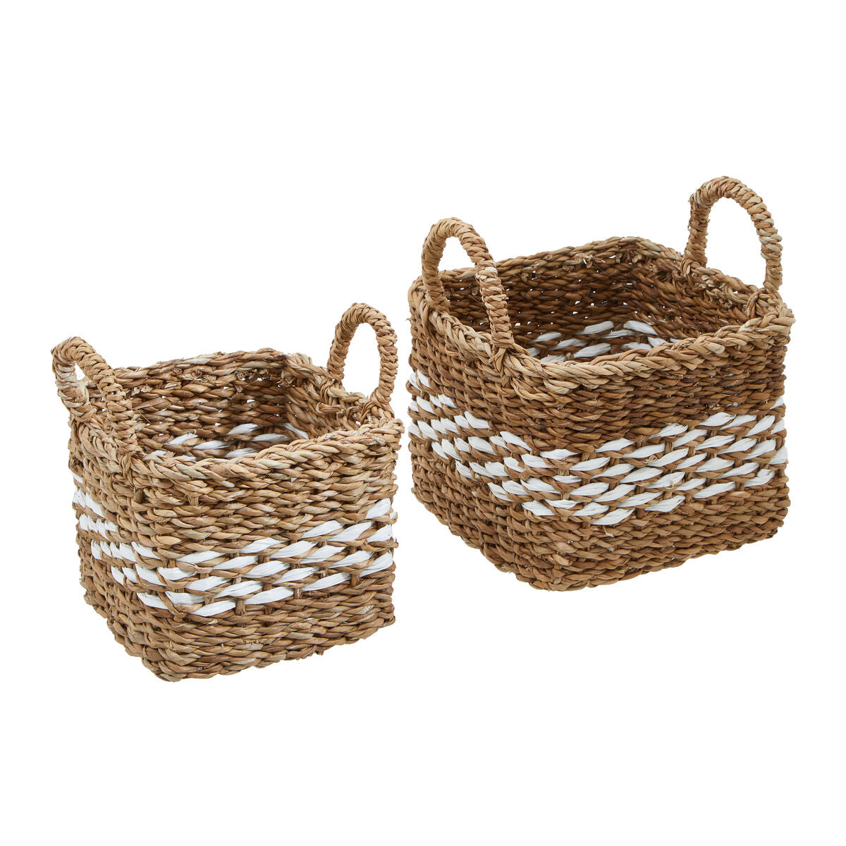 Lidi Set Of Two Square Seagrass Baskets - image 1