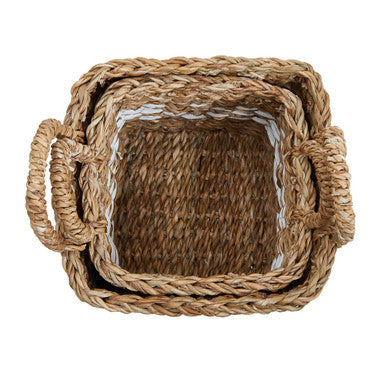 Lidi Set Of Two Square Seagrass Baskets