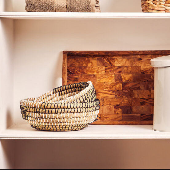 Lidi Set Of 3 Baskets With Black And White Detail - image 2