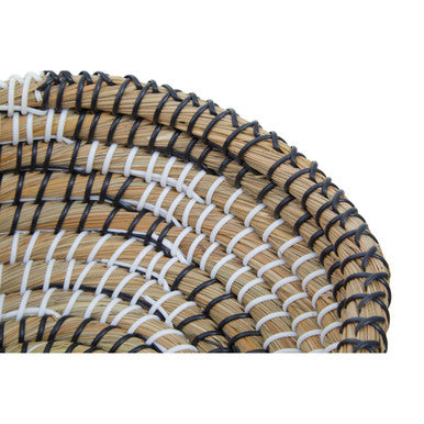 Lidi Set Of 3 Baskets With Black And White Detail