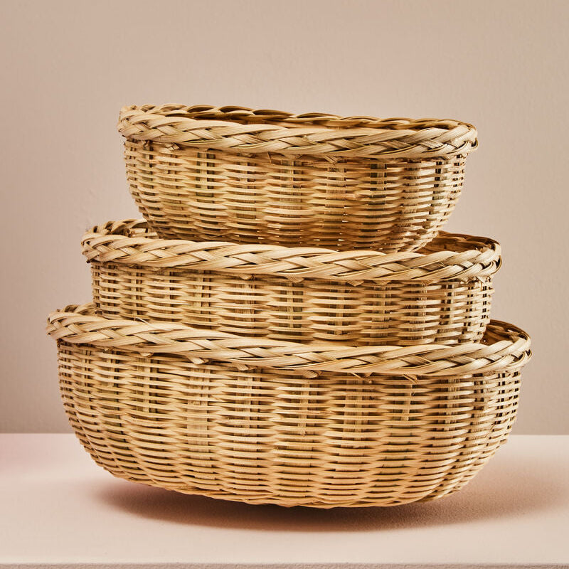Lidi Set Of Three Bamboo Baskets - image 2