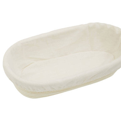 Smith Rattan Oblong Bread Proofing Basket With Liner