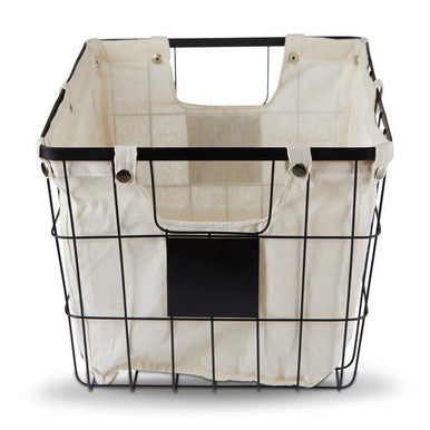 Harga Large Matte Black Wire Storage Basket