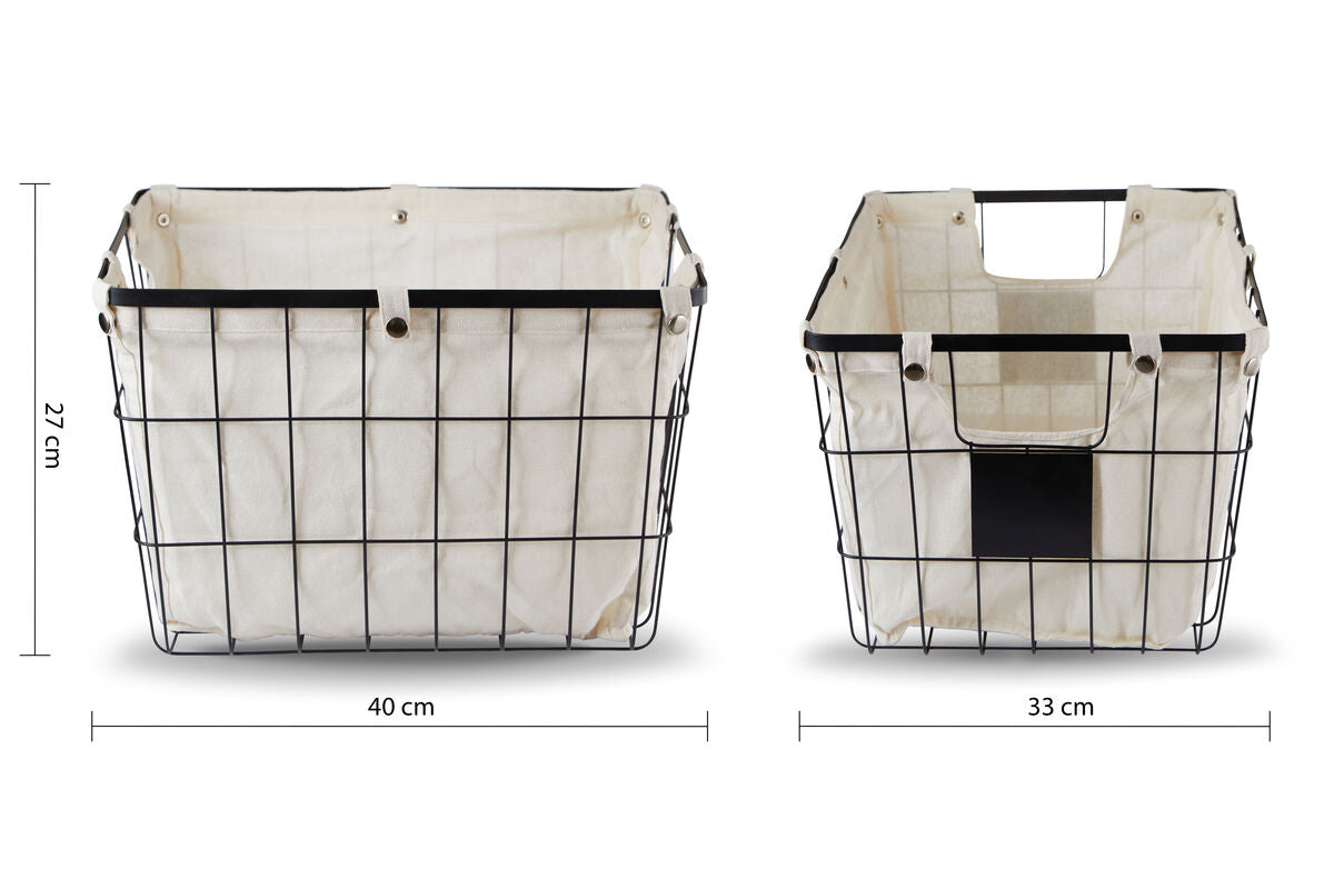 Harga Large Matte Black Wire Storage Basket