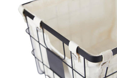 Harga Medium Matte Black Wire Storage Ba