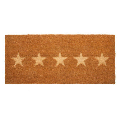 Doormat with five star design on a white background