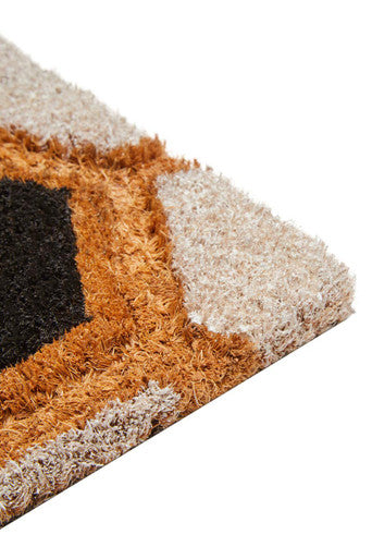 Filta Embossed Hexagon Coir Doormat