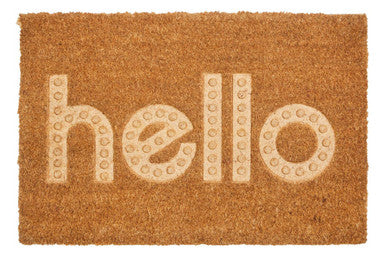 Filta Embossed Hello Coir Doormat