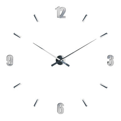 Wall clock with large numbers on a white background