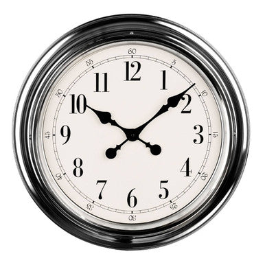 Pelo Chrome Finish Wall Clock - image 1