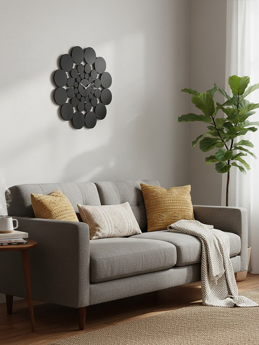 Datsun Black Discs Design Wall Clock