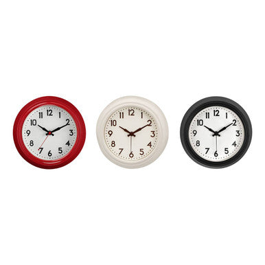 Maddox Cream Metal White Face Wall Clock