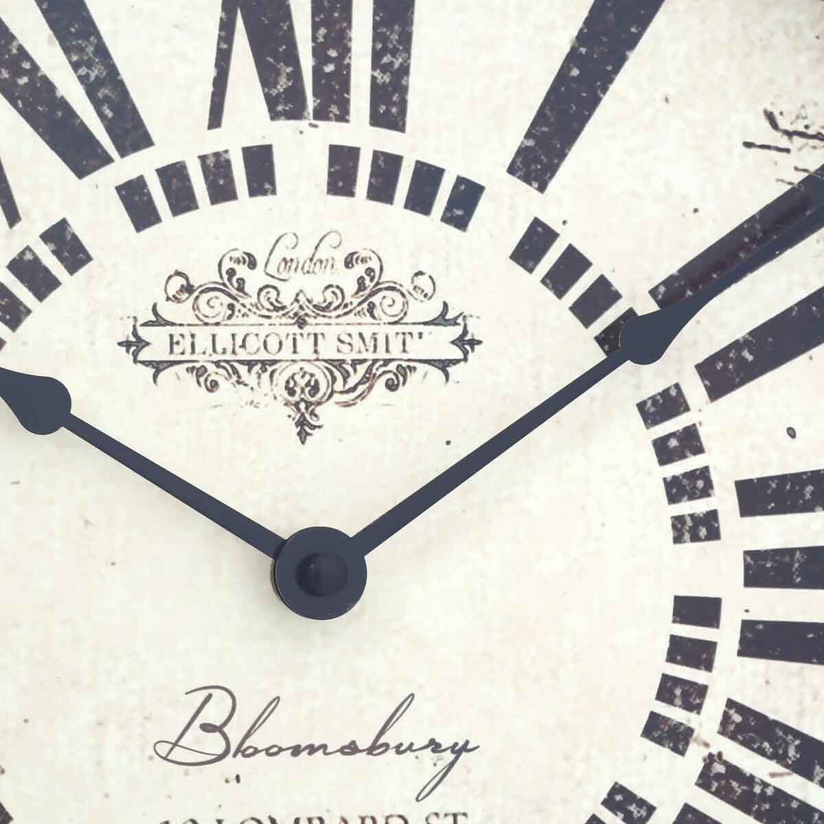 Cheston White Antique Finish Wall Clock
