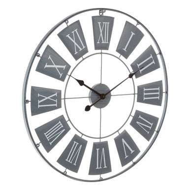 Vitus Grey Metal Large Wall Clock