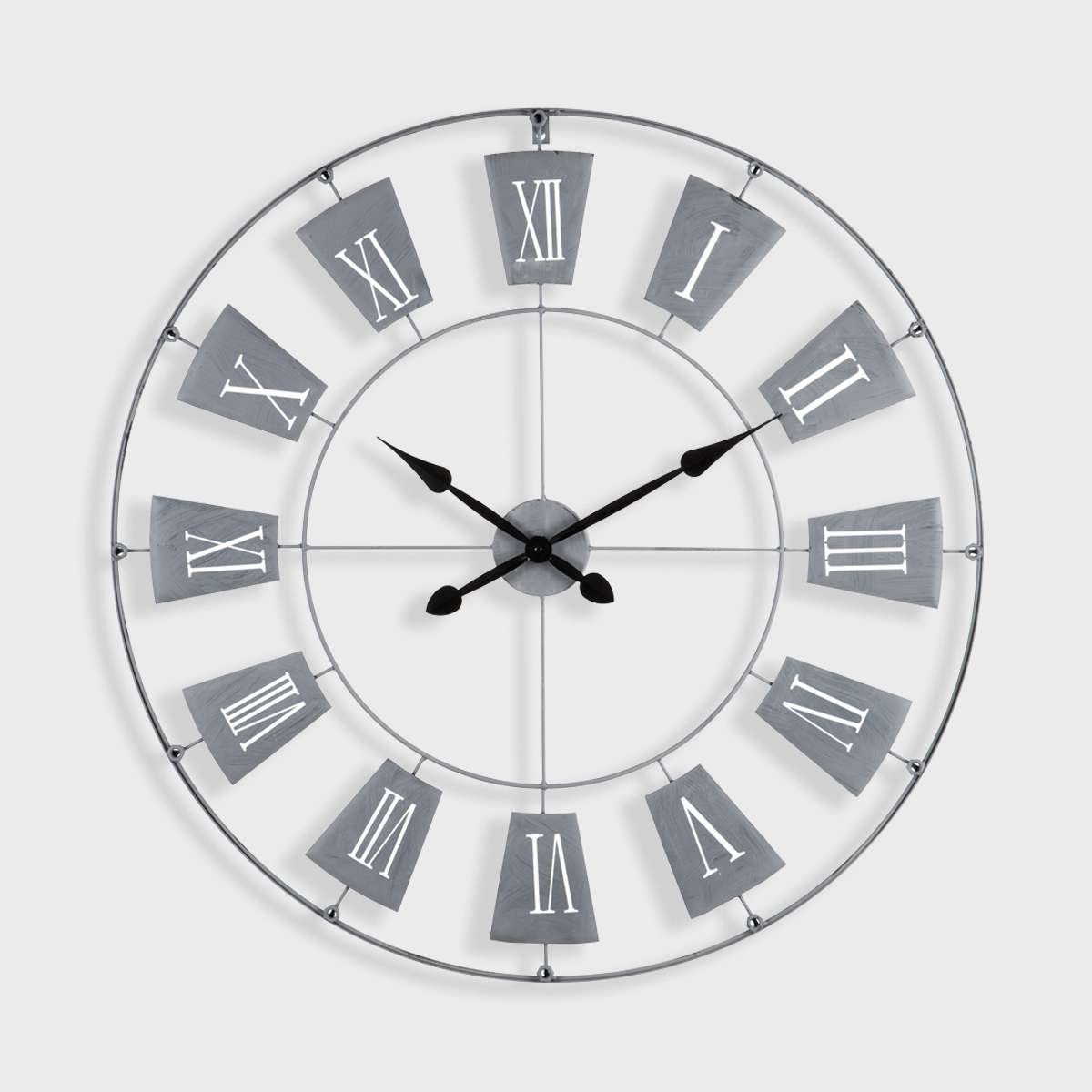 Vitus Grey Metal Large Wall Clock