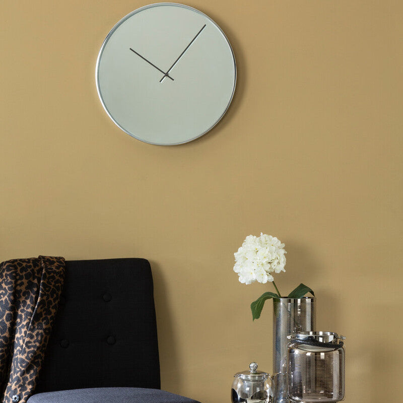 Baillie 40cm Dia Chrome and Mirror Wall Clock