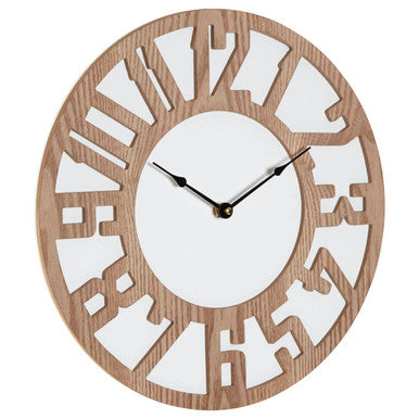 Vitus Carved Wood Wall Clock