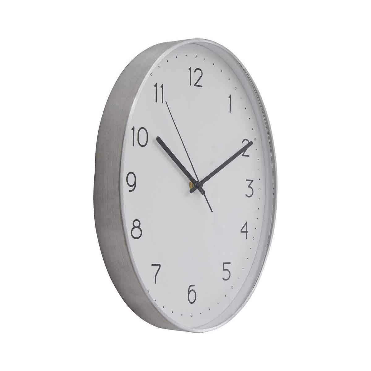 Elko Oval Wall Clock with Silver Finish