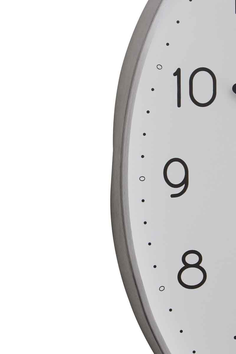 Elko Oval Wall Clock with Silver Finish
