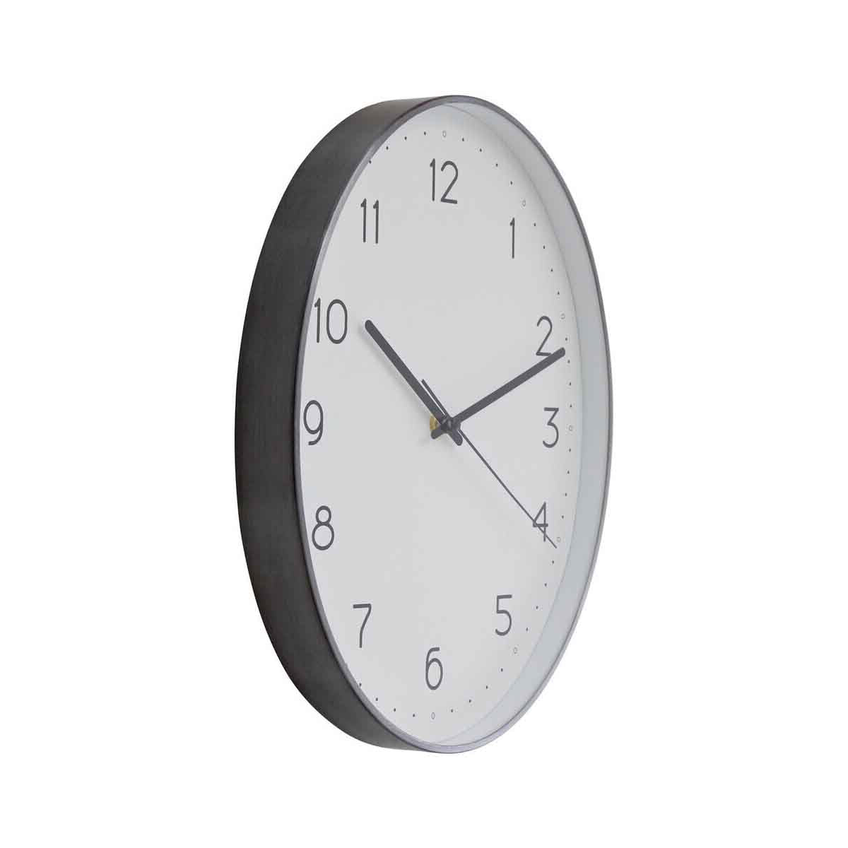 Elko Oval Wall Clock with Dark Grey Finish