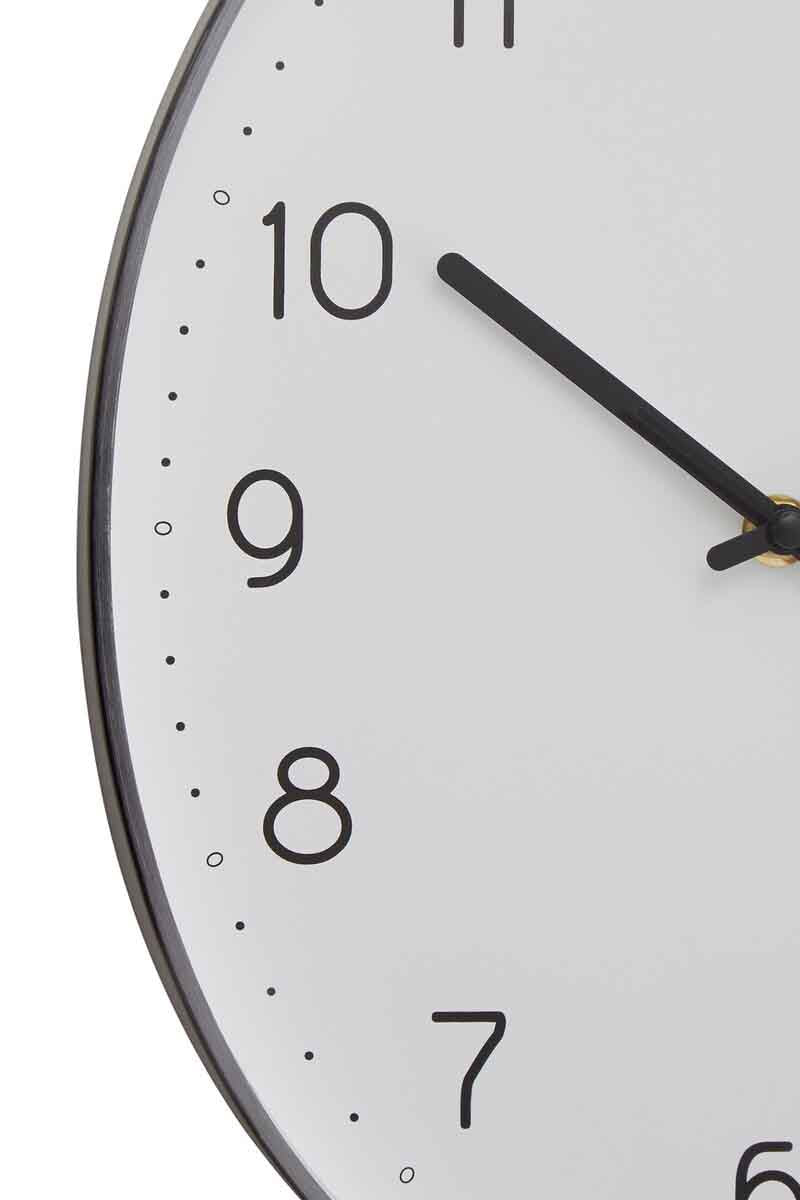Elko Oval Wall Clock with Dark Grey Finish