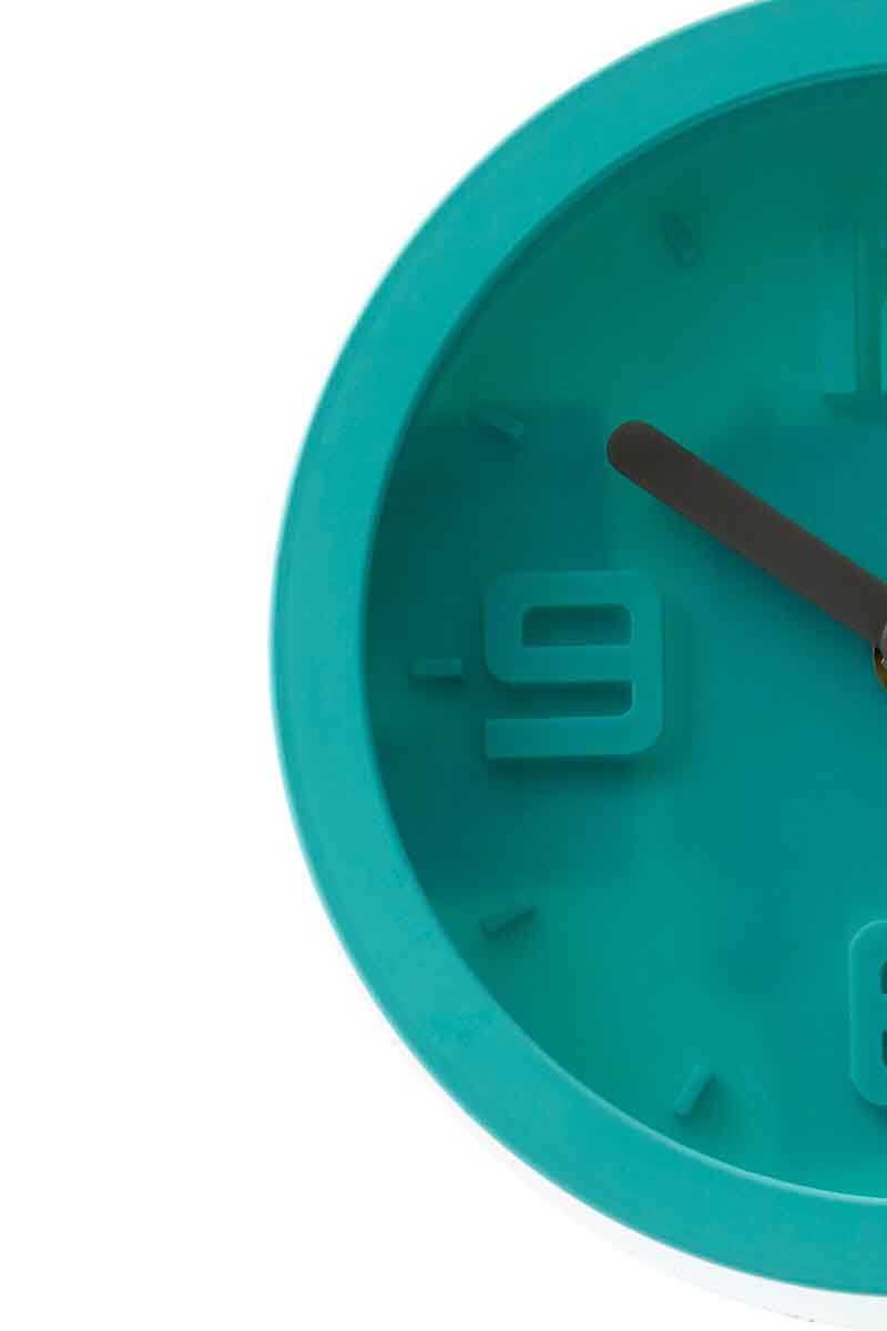 Elko Green Finish Embossed Effect Wall Clock