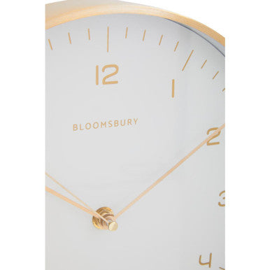 Elko Gold And White Finish Wall Clock