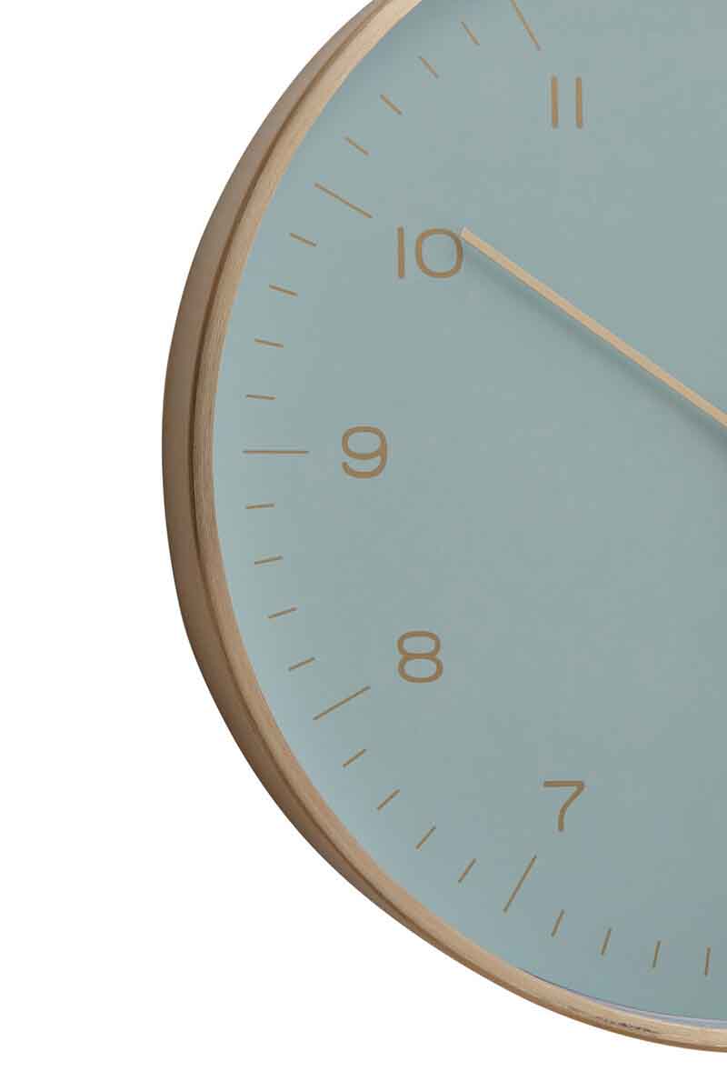 Elko Gold And Mint Green Finish Wall Clock