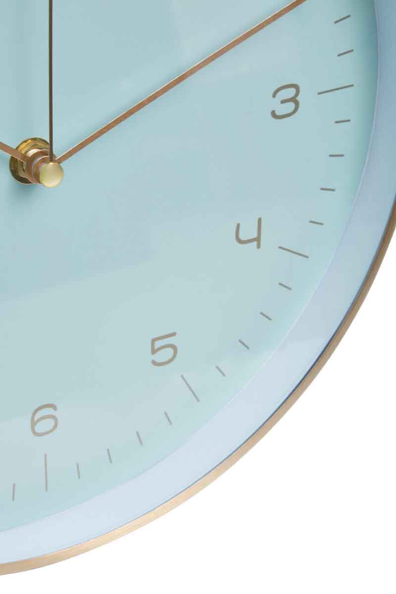 Elko Gold And Mint Green Finish Wall Clock