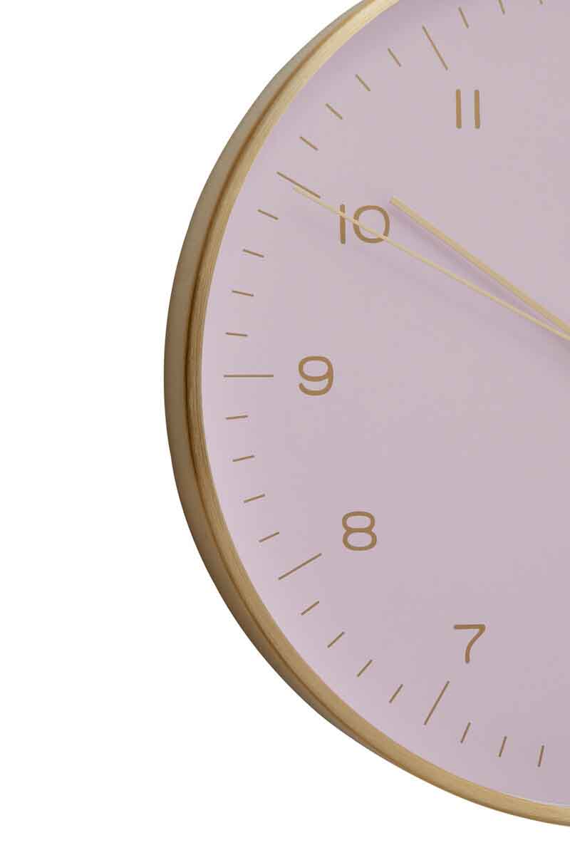 Elko Gold And Pink Finish Wall Clock