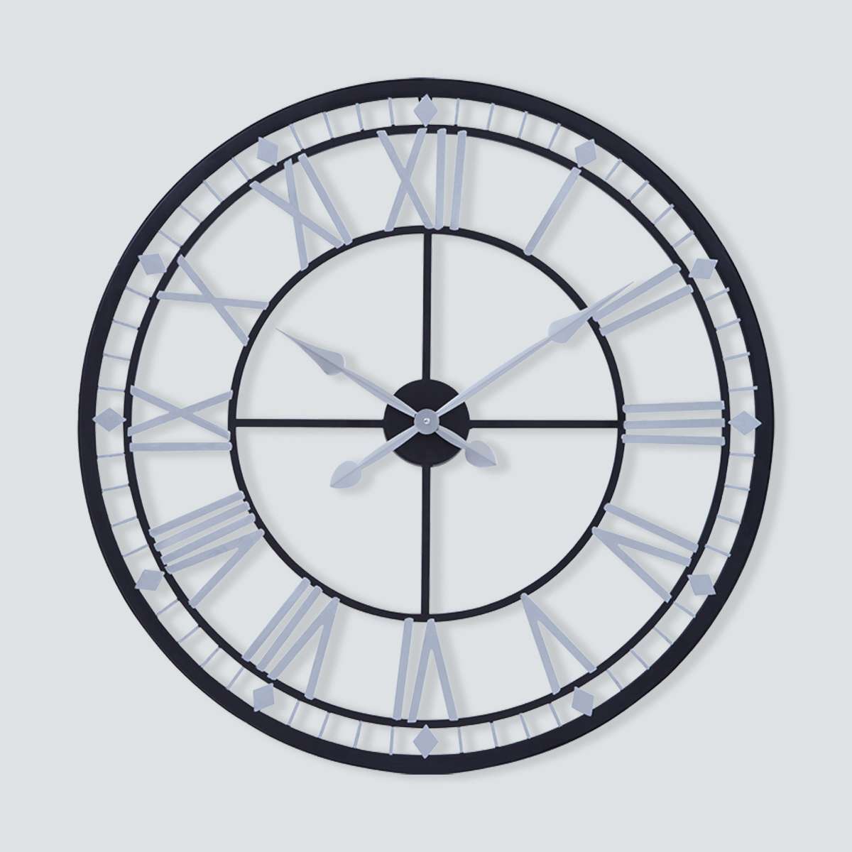 Vitus Skeletal Wall Clock With Black Fin