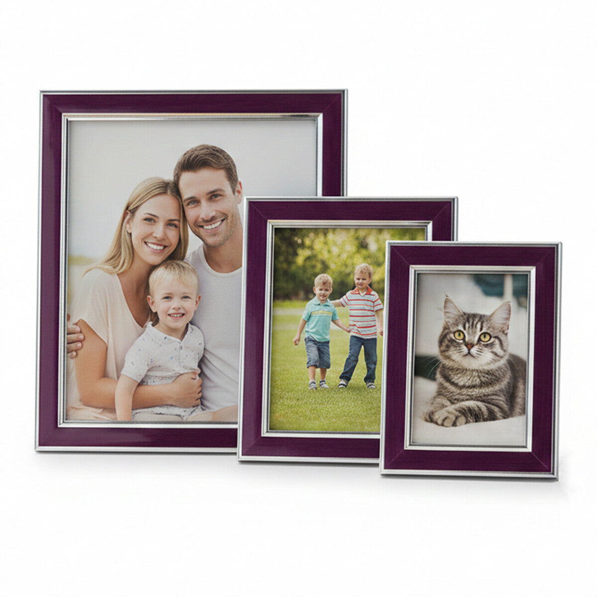 Opulence Purple and Silver Photo Frames - Set of 3 - image 5