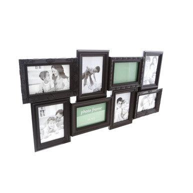 Set of black photo frames on a white background