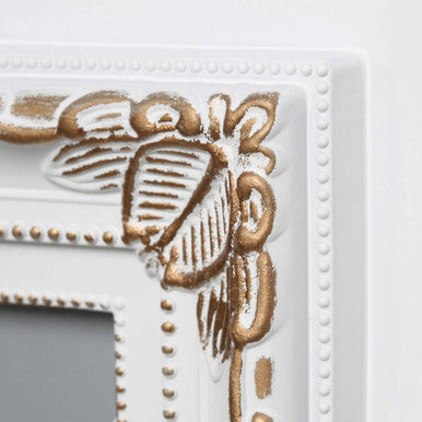 Maren Vintage Style White & Gold 4 Photo Frame