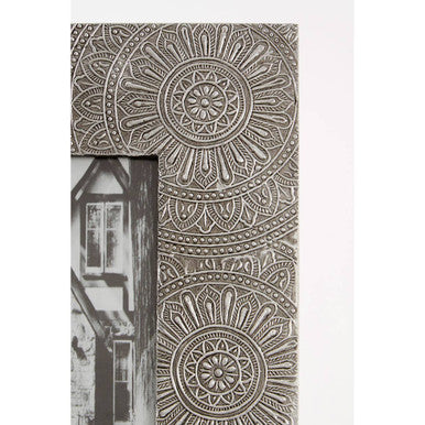 Bowerbird 5X7 Silver Etched Photo Frame