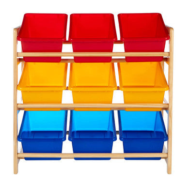 Kids 3 Tier Pine Frame Storage Unit